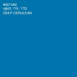 #0074AC - Deep Cerulean Color Image